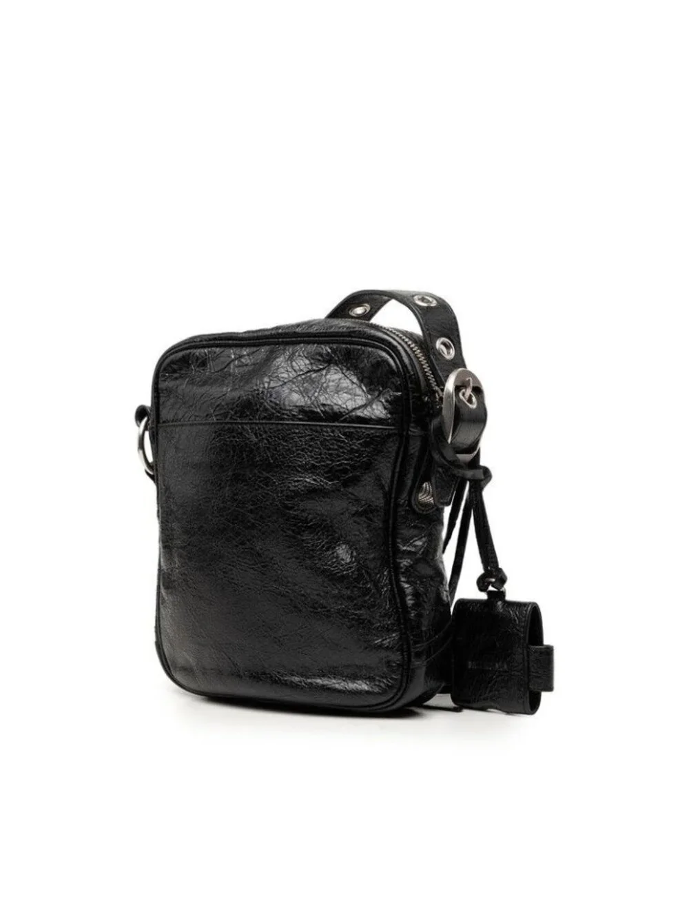Balenciaga le Cagole Crossbody Shoulder Bag Black Leather